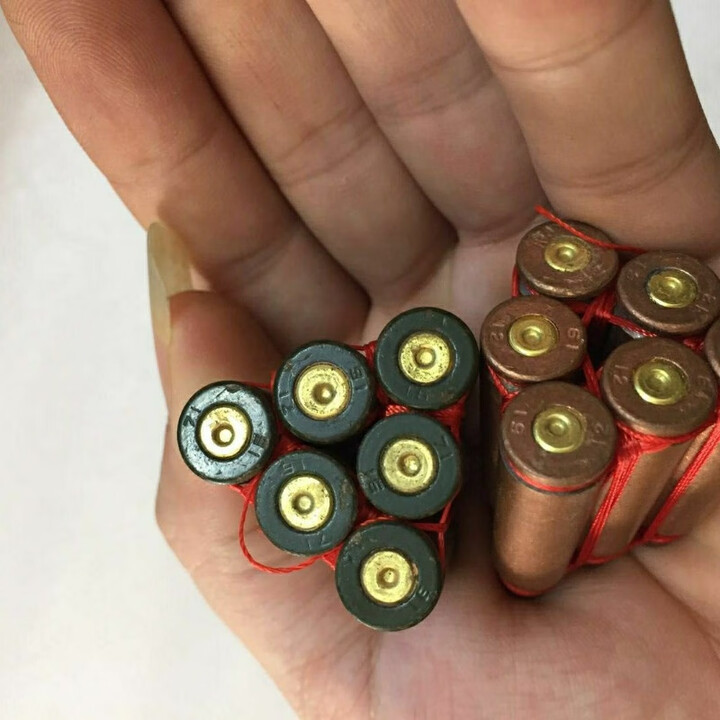 退伍留念真子弹壳工艺品钥匙扣挂件战友生日礼品收藏弹壳军旅纪念95