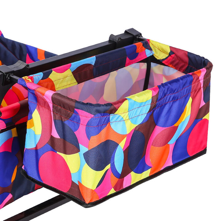 疆屿都锐折叠户外手拉四轮购物户外手推便携车配件加大空间尾兜 花色球 尾兜（5寸小号款）