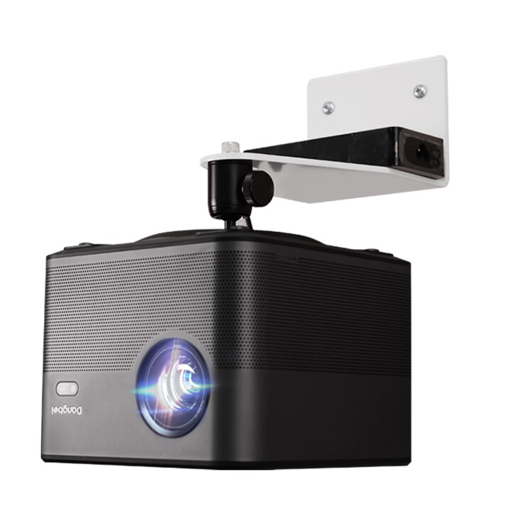 悠视 PR11新款投影仪支架壁挂单孔位正投云台万向投影机架子适配 极米 坚果 小米 大眼橙投影仪架子 PR11 壁挂款白色