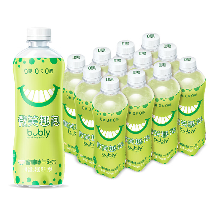 百事可乐bubly微笑趣泡蜜柚味气泡水 0糖0卡 450ml...