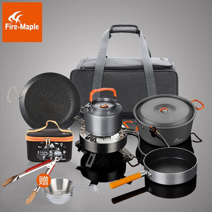 火枫（FIRE-MAPLE）户外炉省心套装露营野炊猛火大功率炉头火锅茶壶收纳包自驾野营 火枫户外省心套装