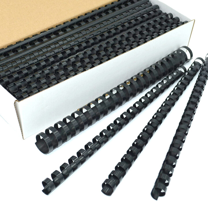 福越翔  装订胶圈耗材21孔易翻阅合同标书 21孔黑色胶圈 【六仓快速送达黑色】16mm圆形 100支