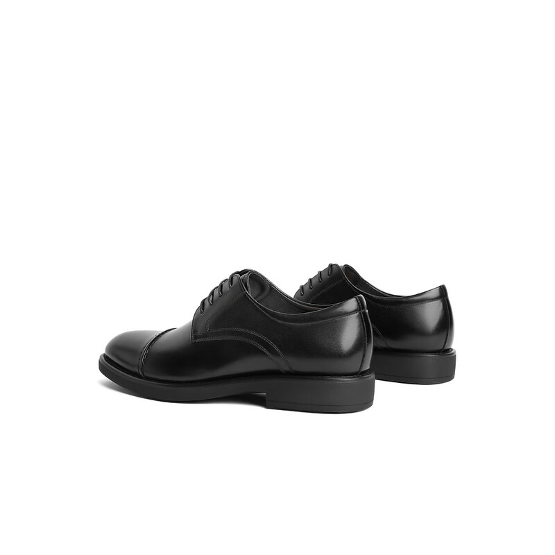 百丽通勤商务鞋男2023秋季新商场同款牛皮革结婚正装皮鞋8CB01CM3 黑色 43