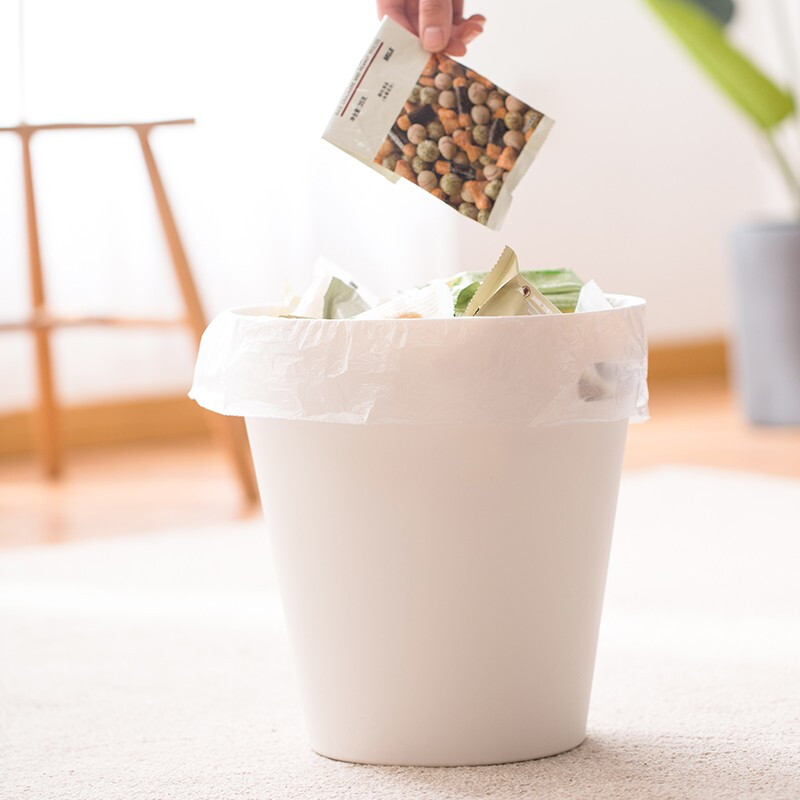 茶花 加厚垃圾袋大号点断式 清洁袋3214P 【大号45*55cm】【4包12捆300只】