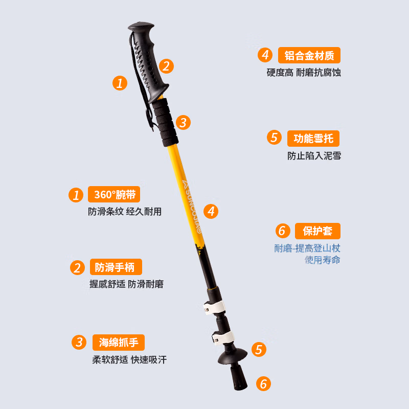 尚烤佳（Suncojia）登山杖（朗月） SKJ-635