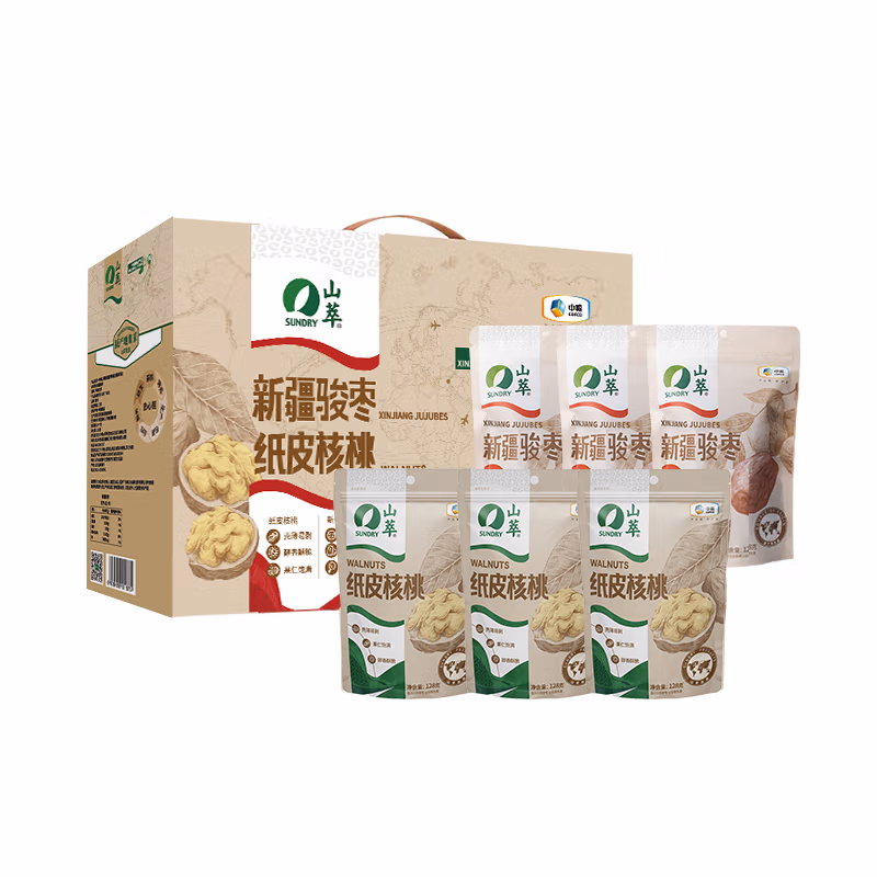 山萃  SUNDRY山萃（SUNDRY）中粮枣核桃礼盒768g