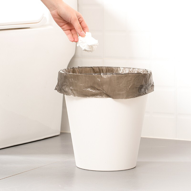 茶花 加厚垃圾袋大号点断式 清洁袋3214P 【大号45*55cm】【4包12捆300只】