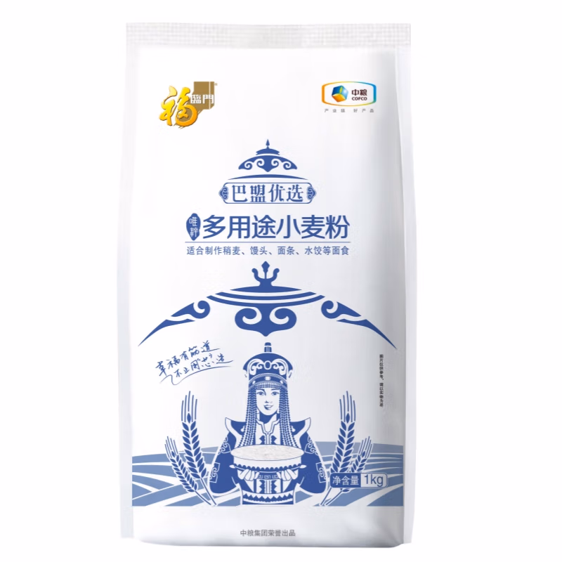 福临门中粮巴盟优选多用途小麦粉1kg