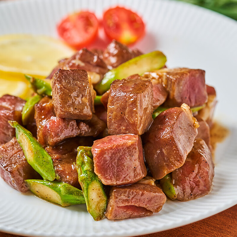 聚春园官方黑椒牛肉粒盒装中式牛肉半成品预制菜酒店餐厅家庭方便菜肴 黑椒牛肉粒350g