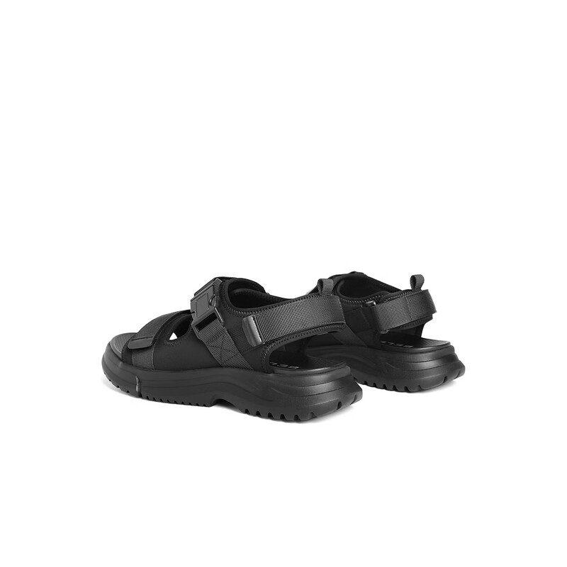 百丽潮搭沙滩鞋男夏季便捷魔术贴户外休闲运动凉鞋A1157BL2 黑色 41