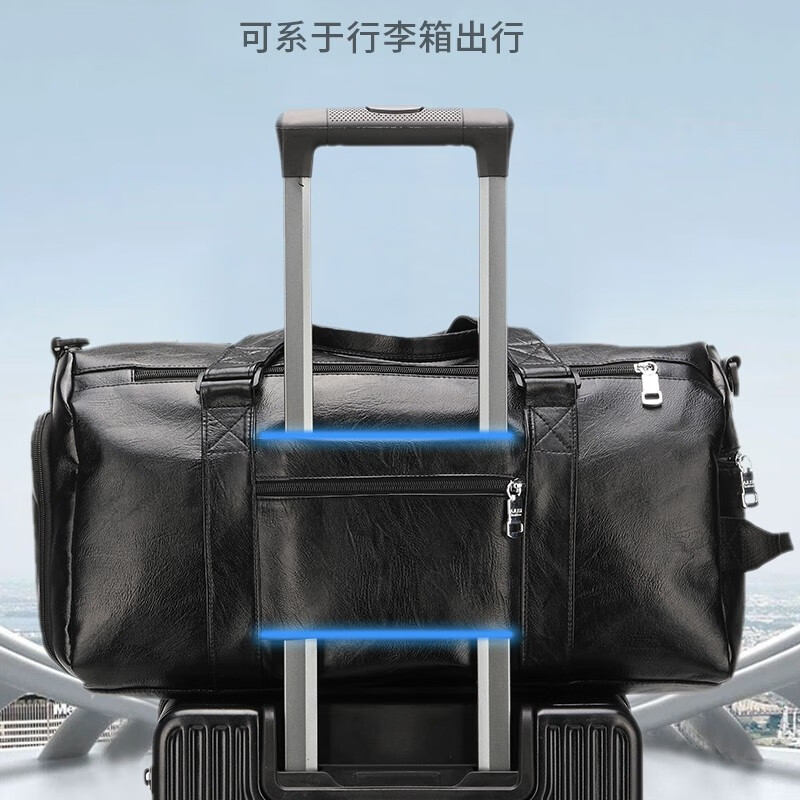 恒源祥（HYX）大容量手提旅游行李袋男轻便干湿分离运动健身瑜伽包短途旅行包女 白色