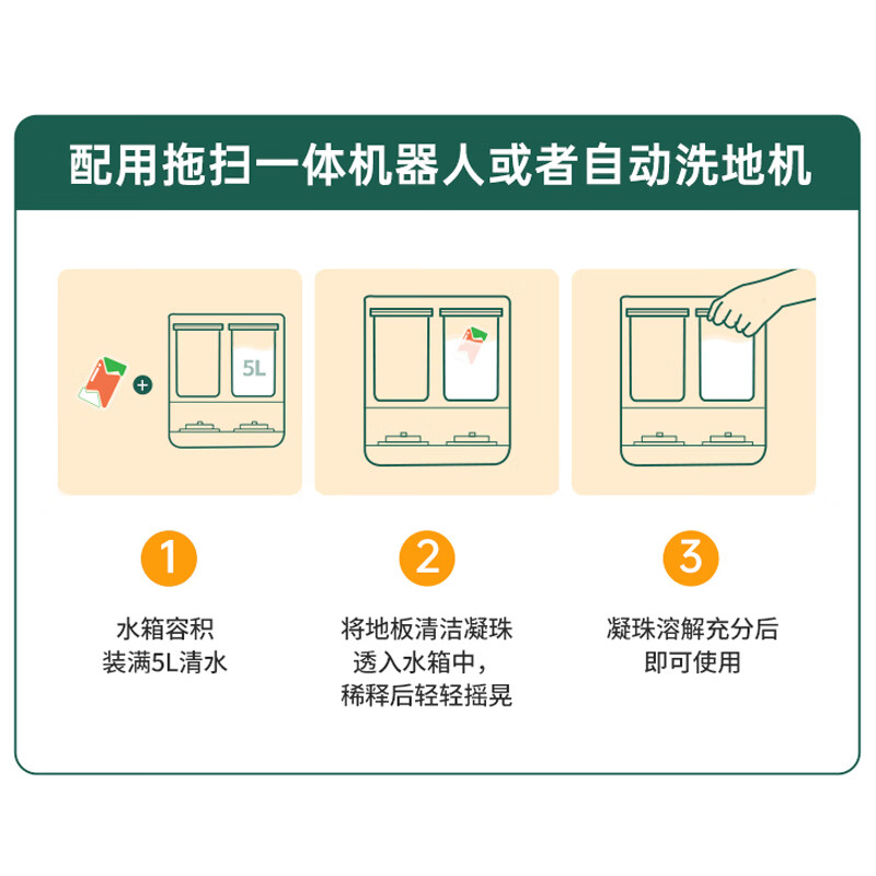 水卫仕 地板凝珠 26颗/袋清洁地板大理石木地板去污除垢清洗剂 SWS145