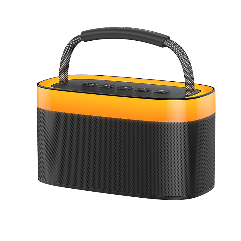 RECCI锐思RSK-W40蓝牙无线音响户外便携支持呼吸灯跑马灯光随声动双喇叭设计超强立体声 雅致黑