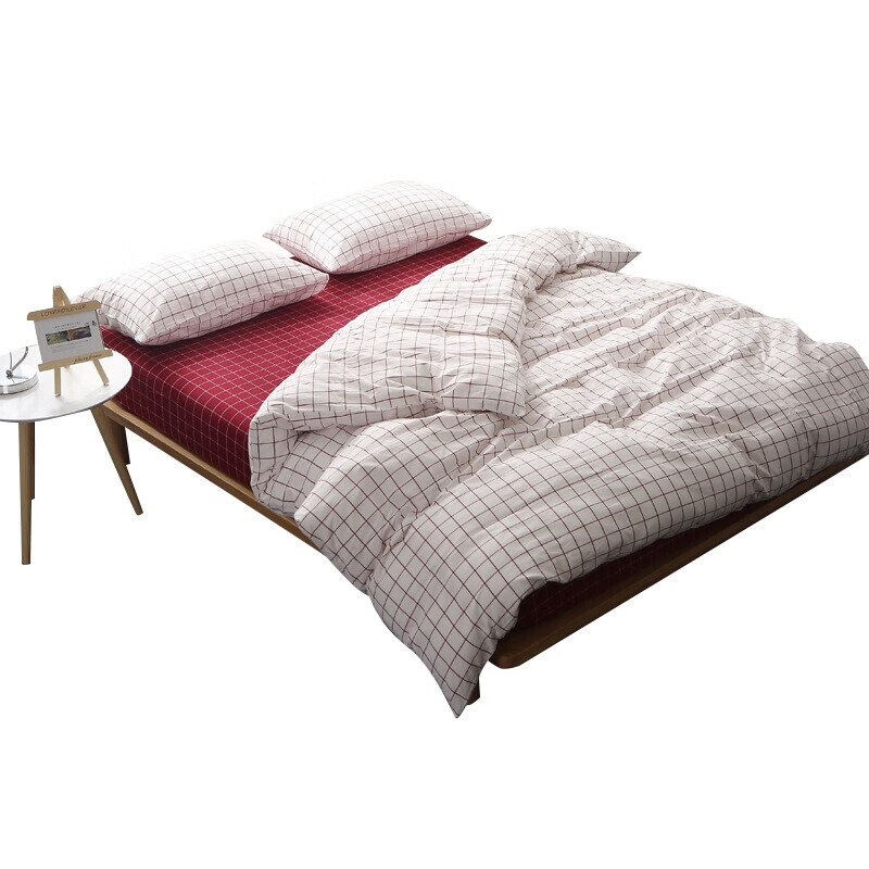 Tri-polar日式纯棉水洗棉格子三件套 TP2980 初春格 1.2m床单款三件套