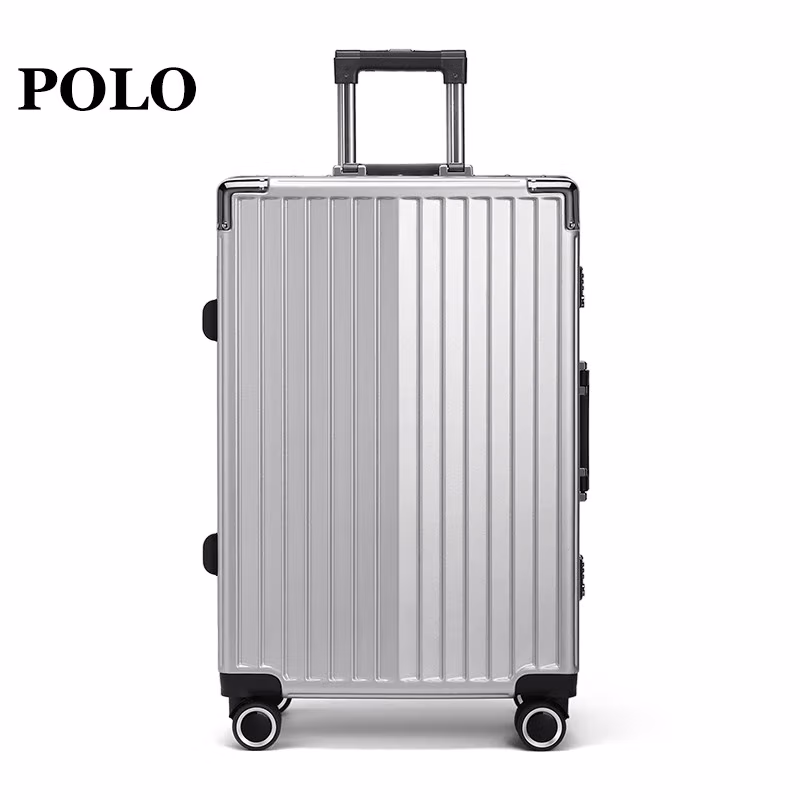 POLO拉杆箱轻音飞机轮行李箱登机箱旅行箱男女通用密码箱Polo080681 太空银 24英寸 太空银 24英寸