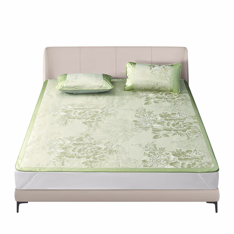 喜芙妮（SOFTNIE） 青翠冰丝席 XF-X2401 席子 180*200cm  枕套 47*71cm*2 (单位:套) 绿色(平台编码:576030)