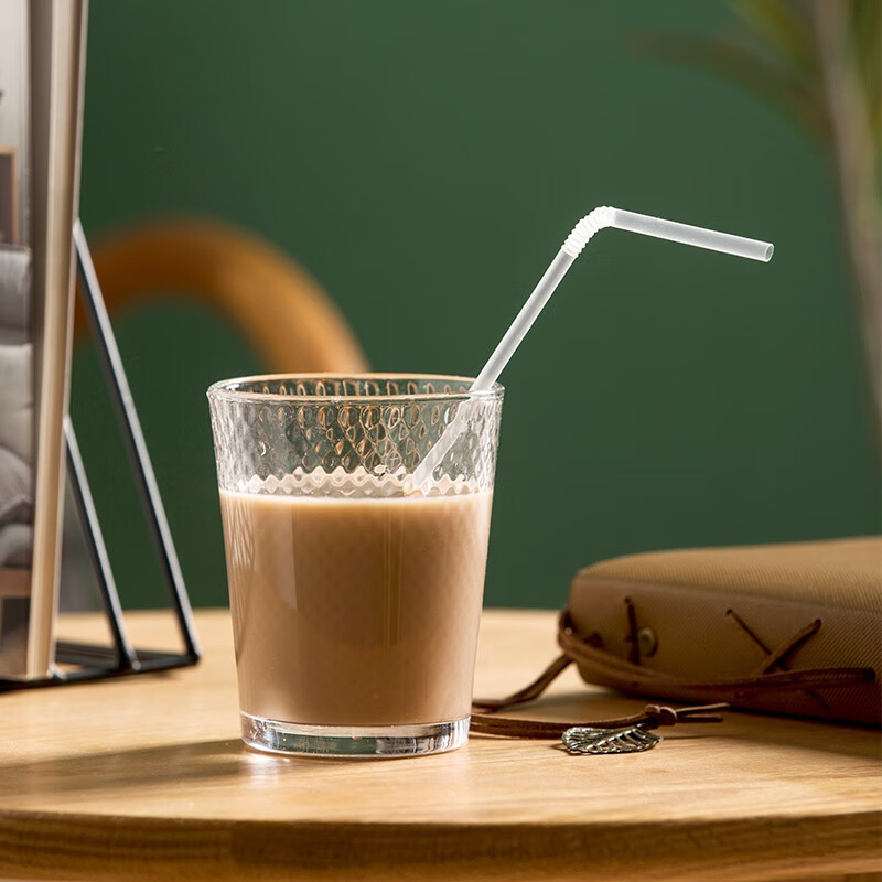 茶花（CHAHUA）吸管一次性单独包装食品级塑料孕妇产后儿童宝宝奶茶单只弯头 【8盒共1600只】盒装独立吸管