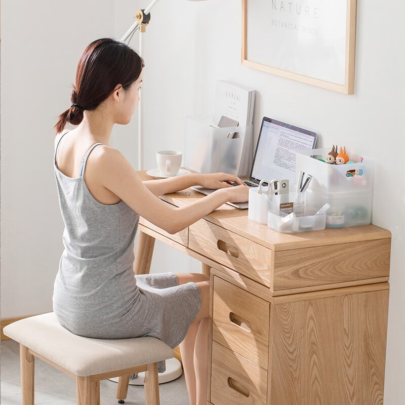 茶花（CHAHUA）茶花收纳盒桌面小盒子收纳格半透明磨砂 分格收纳盒150003 1个装