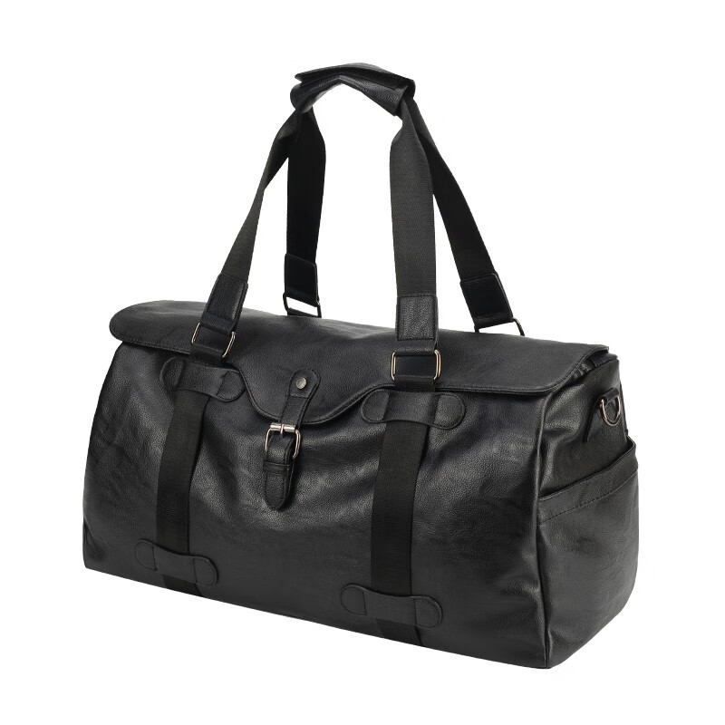 恒源祥（HYX）商务大容量手提旅游行李袋男轻便干湿分离运动健身瑜伽包短途旅行 黑色