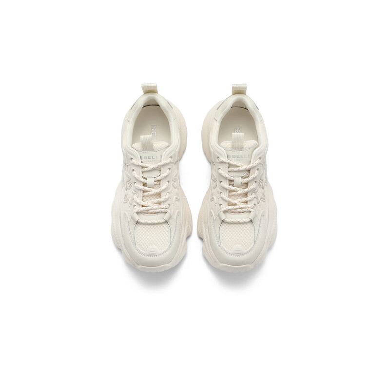 百丽星星老爹鞋女2023秋季新商场同款厚底增高运动鞋Z9W1DCM3 米色 38