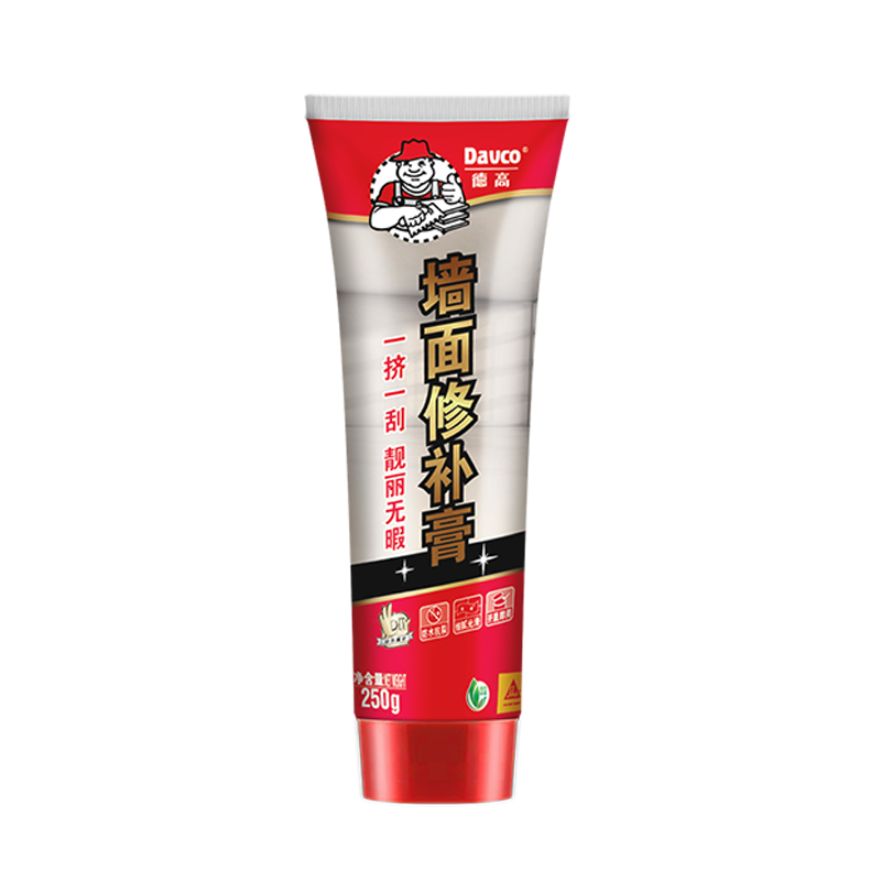 德高（Davco）墻面修補膏補墻膏墻面翻新神器 家用墻壁墻縫白色膩子修復裂紋涂鴉臟污耐水防潮 修補膏250g/支