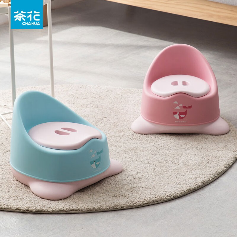 茶花儿童便盆家用儿童坐便器坐便圈男孩尿盆男女宝宝小马桶 婴粉色