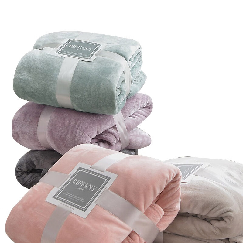 Tri-polar法兰绒毛毯加厚绒毯盖毯 TP3012 韩国粉 120*200cm