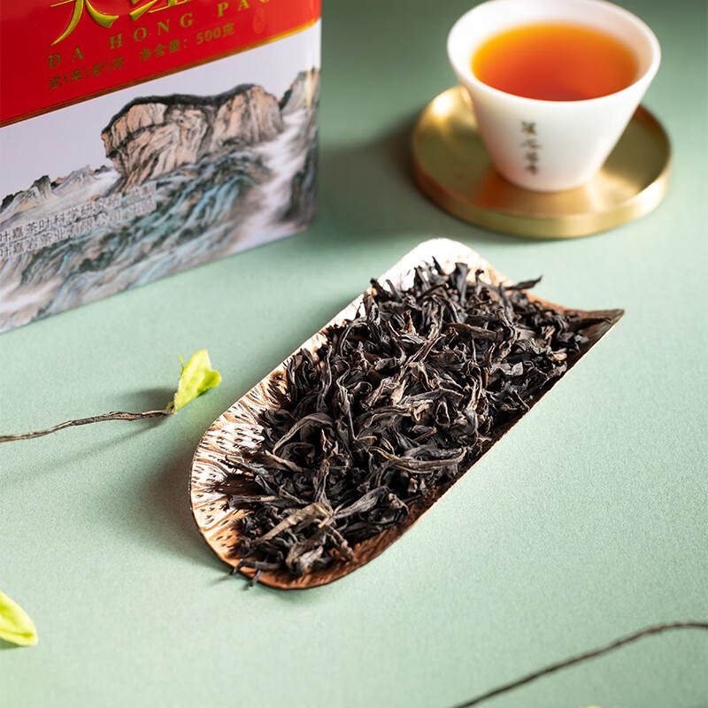 叶嘉岩武夷正岩大红袍岩茶乌龙茶中足火散茶口粮茶叶礼盒装一斤装500克 500克