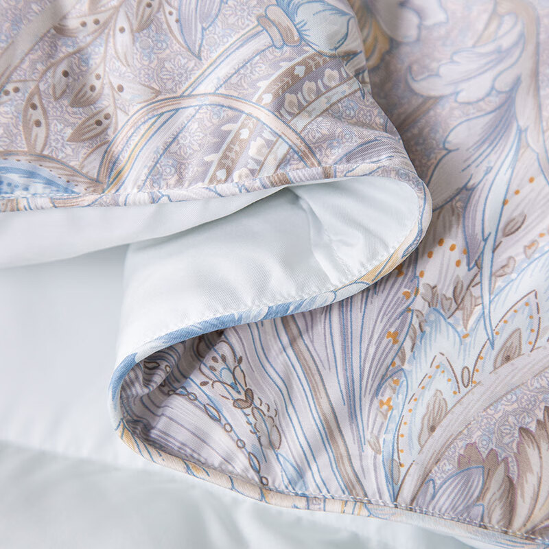 富安娜家纺羽绒被冬被 95%白鹅绒被子四季被芯 冬季保暖单人盖被 缪斯 1.2米床（152*210cm）