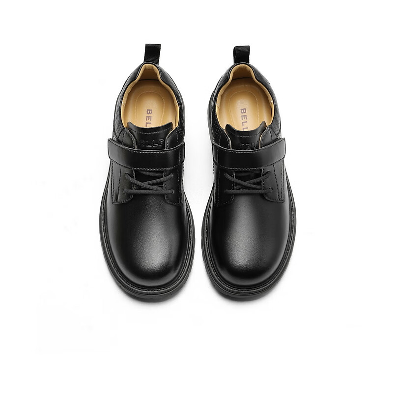 百丽英伦风小皮鞋童鞋2023秋季新商场同款正装牛津鞋A3520C83 黑色 33