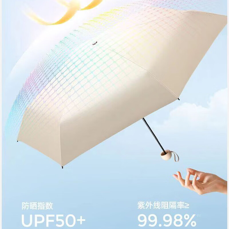 艾逸瑶选 晴悦系列钢骨玻纤五折胶囊伞 YS-1841