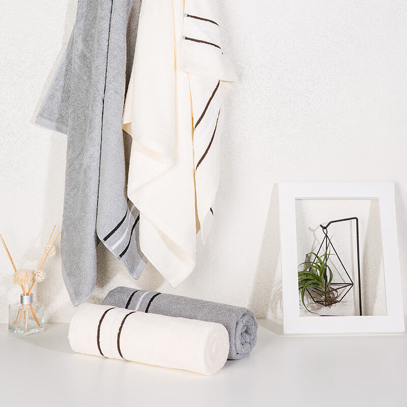 金号 清然/系列-16 壹浴巾两方巾两毛巾礼盒装 HY3118-16