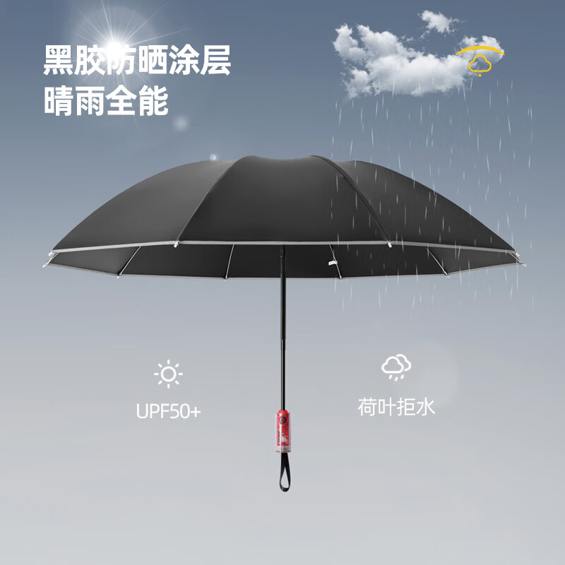 艾逸瑶选 赛博系列全自动铝合金反向伞机械防回弹手柄 YS-1845 袋装