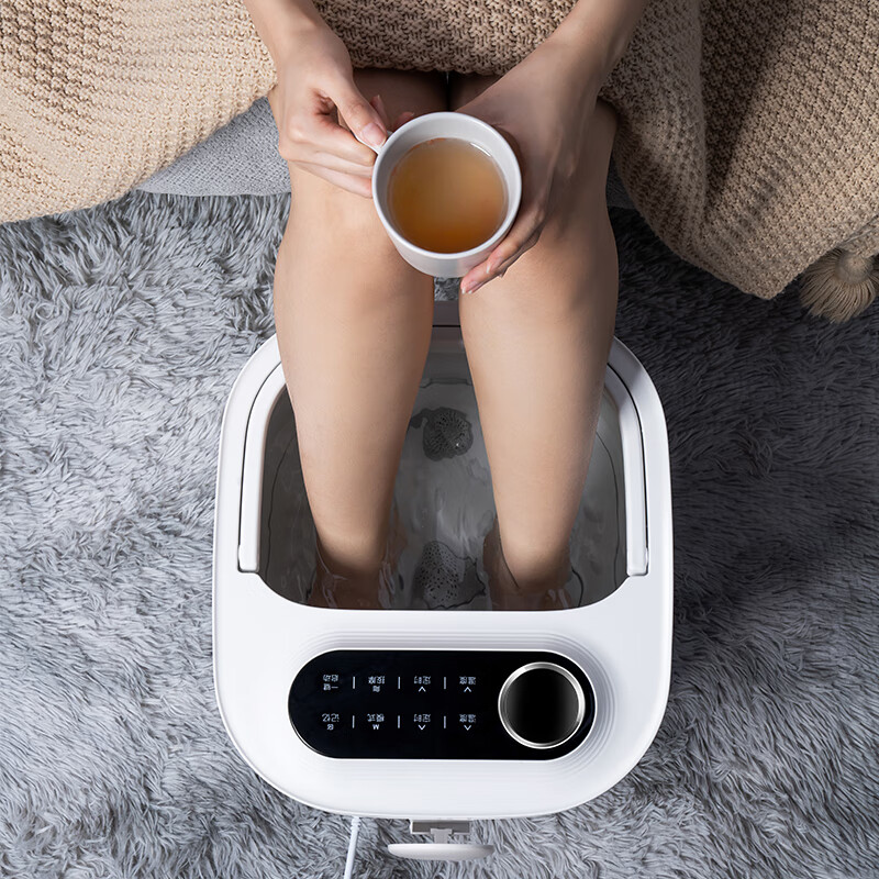 美的（Midea）泡脚桶足浴盆全自动按摩泡脚桶洗脚盆高深桶家用送七夕情人节礼物送父母礼物MK-AJ0202