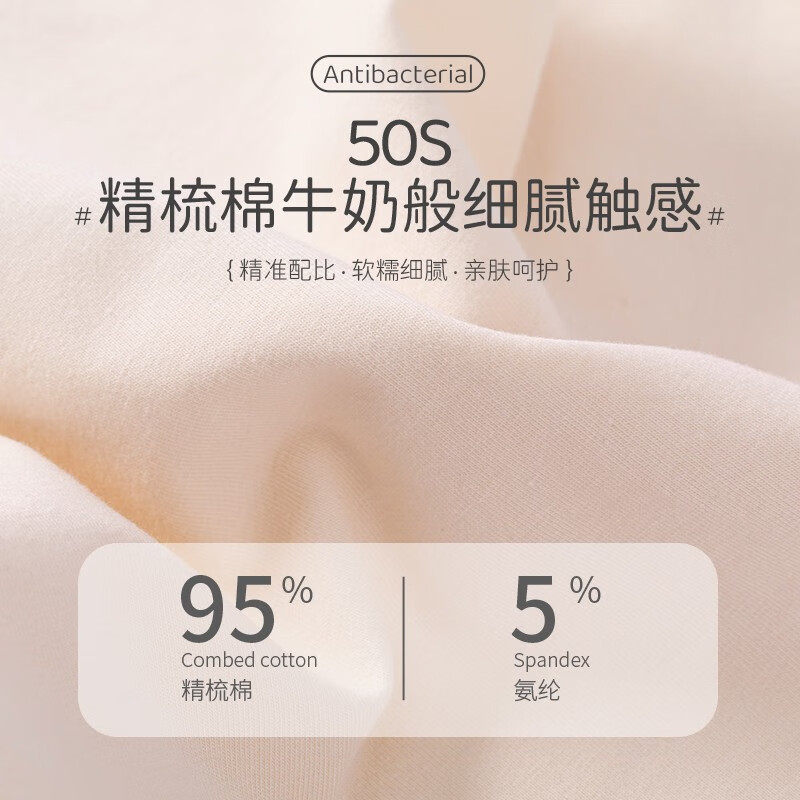 TUORen驼人康君纯棉无痕女士内裤5A抗菌棉质底档高弹舒适不勒4条装 四个颜色各一条 XXL