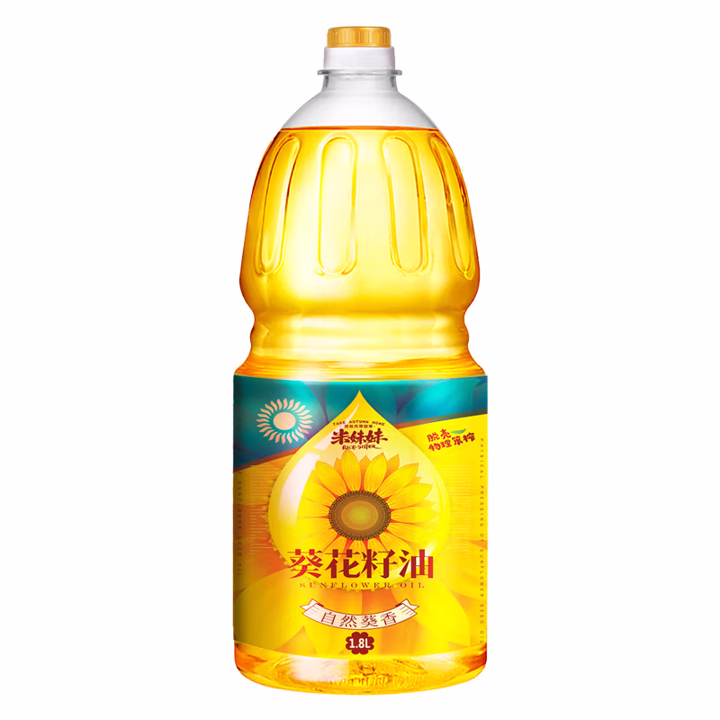 米妹妹 葵花籽油 物理压榨 一级 1.8L (单位:桶)（平台编码：572598）