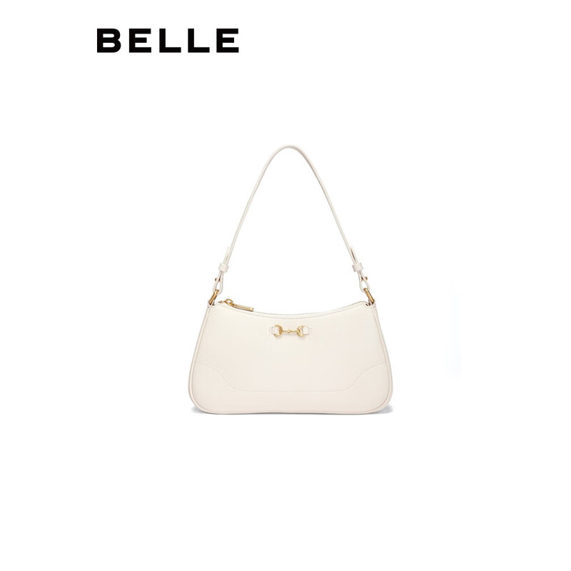 百丽包包女2023夏季新商场同款气质简约休闲通勤质感腋下包X6726BX3 米色 F