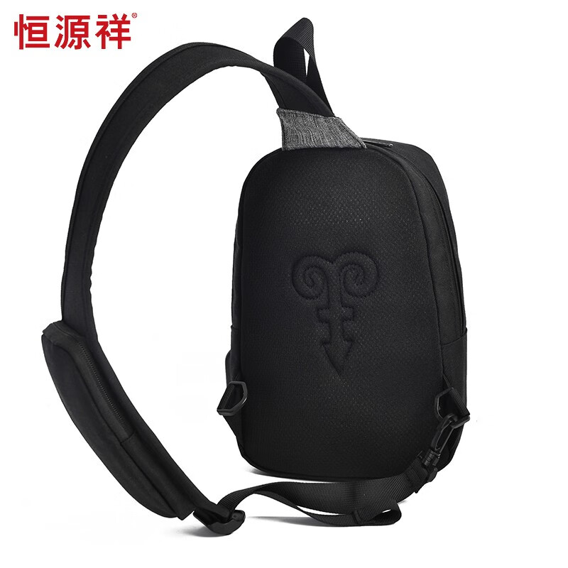 恒源祥（HYX）商旅运动胸包斜挎包 HYX0203黑色