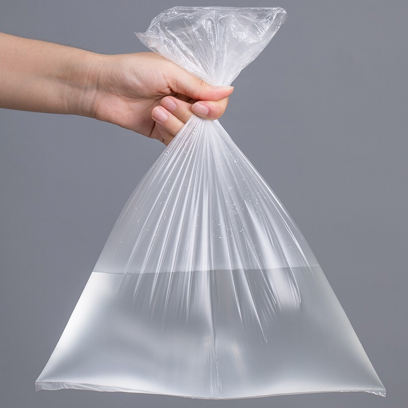 茶花PE手提式一次性食品保鲜袋背心式家用点断式易打结包装袋大号 非手提】共200只大中小