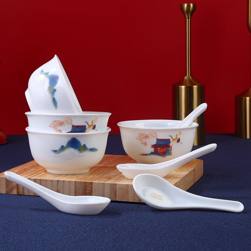 康宁餐具 冰萃玲珑 盛世鸣和餐具 冰萃玲珑盛世鸣和餐具8件套 8头