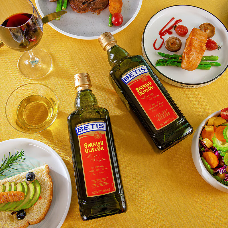 贝蒂斯（BETIS）食用油 特级初榨橄榄油750ml*2礼盒 西班牙原装进口
