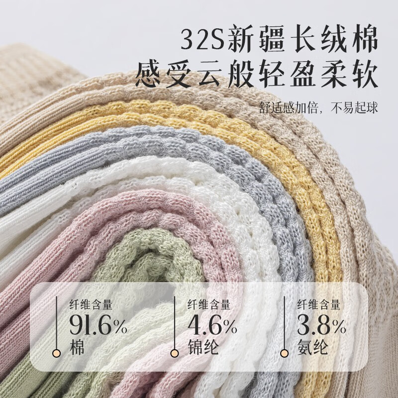 驼人康君按摩底女袜夏季薄款短袜吸汗网眼高棉夏低帮透气女学生军训 六色混装