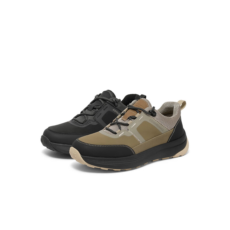 百丽厚底休闲运动鞋男2023冬新商场同款户外山系登山鞋8DA01DM3预售 黑色 38