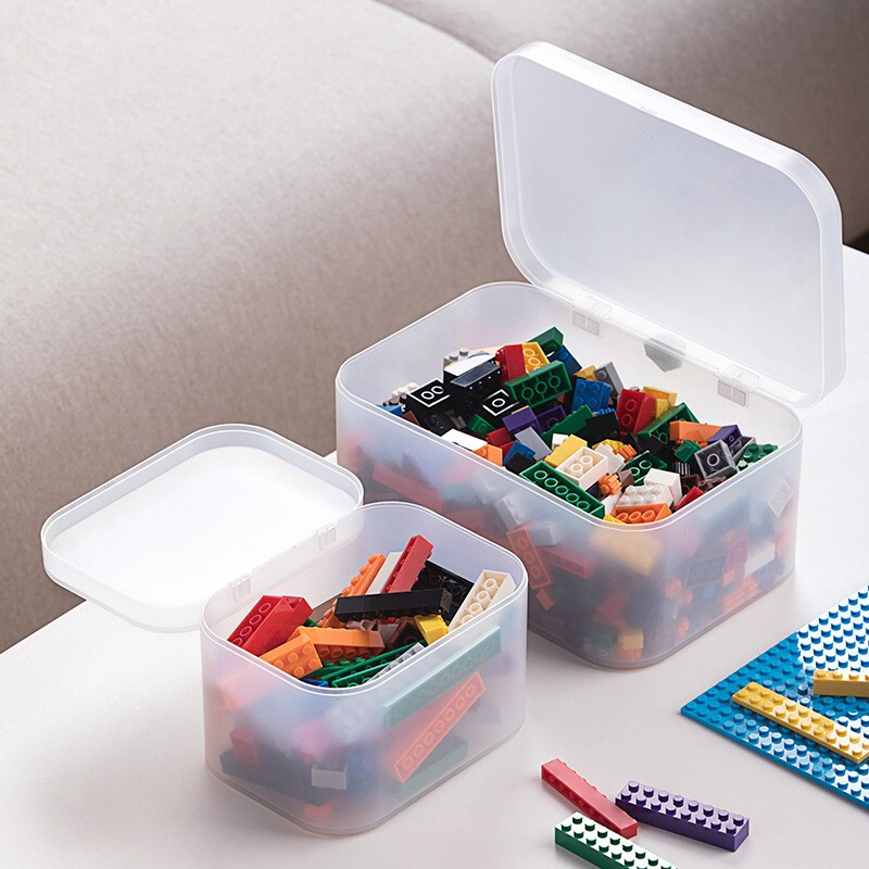 茶花（CHAHUA）茶花收纳盒桌面小盒子收纳格半透明磨砂 美纳分格收纳盒150003+150004