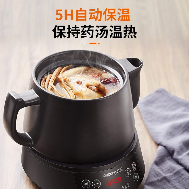 九阳（Joyoung）煎药壶中药壶熬药锅 养生壶 5L大容量 耐热紫砂 液体加热器 智能药膳煲家用 DGD5003BQ