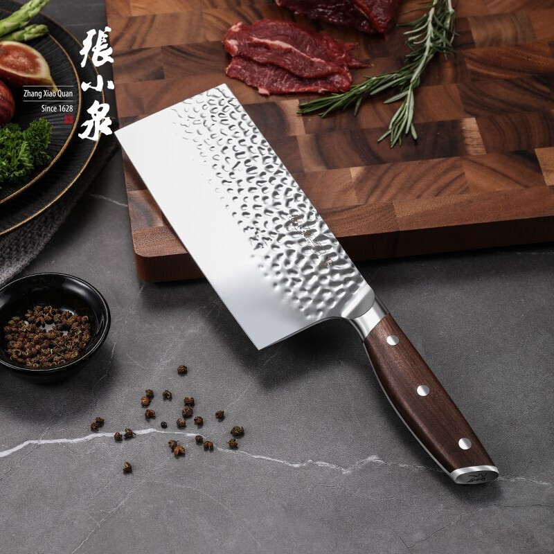 张小泉不锈钢刀具菜刀套装家用菜刀厨房套刀锤点防粘切菜刀斩骨刀实木柄 锋悦六件套 6件套
