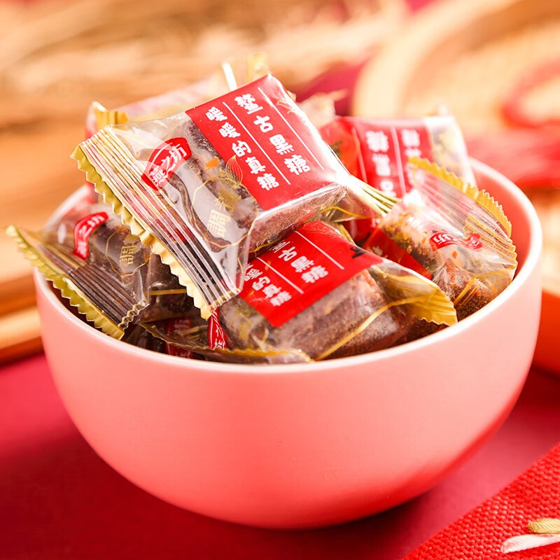 燕之坊 红糖黑糖块纯手工甘蔗古法红糖姜汁玫瑰红阳姜茶单独小包装 鳌古黑糖 360g【约18~20块/盒 】