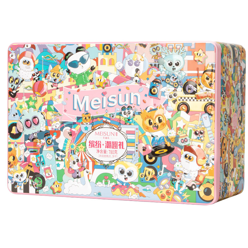 美诚礼缤纷潮趣礼黄油小桃酥点心原味蛋卷搭配下午茶上班零食精美礼盒装