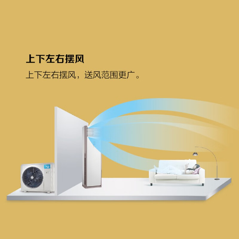 美的（Midea）5匹柜式空调商用柜机中央空调5匹冷暖新能效变频380V RFD-120LW/BSDN8Y-PA401(B3)A