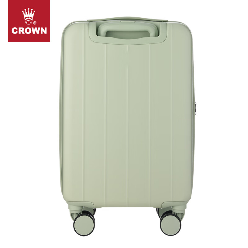 皇冠（CROWN）皇冠前置可扩充行李箱C-F5502H 抹茶绿 拉链 26英寸 需托运